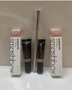 SMASHBOX ALWAYS ON CREAM SHADOW Colors Rose And Sepia With Brush Read Descriptio