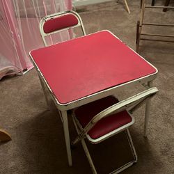 Vintage Child Table And Chairs