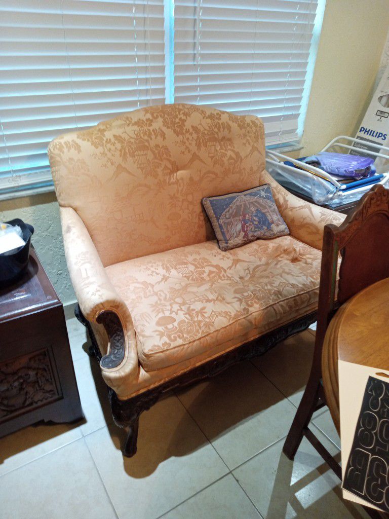 Free Antique Chinese Or Japanese Loveseat 