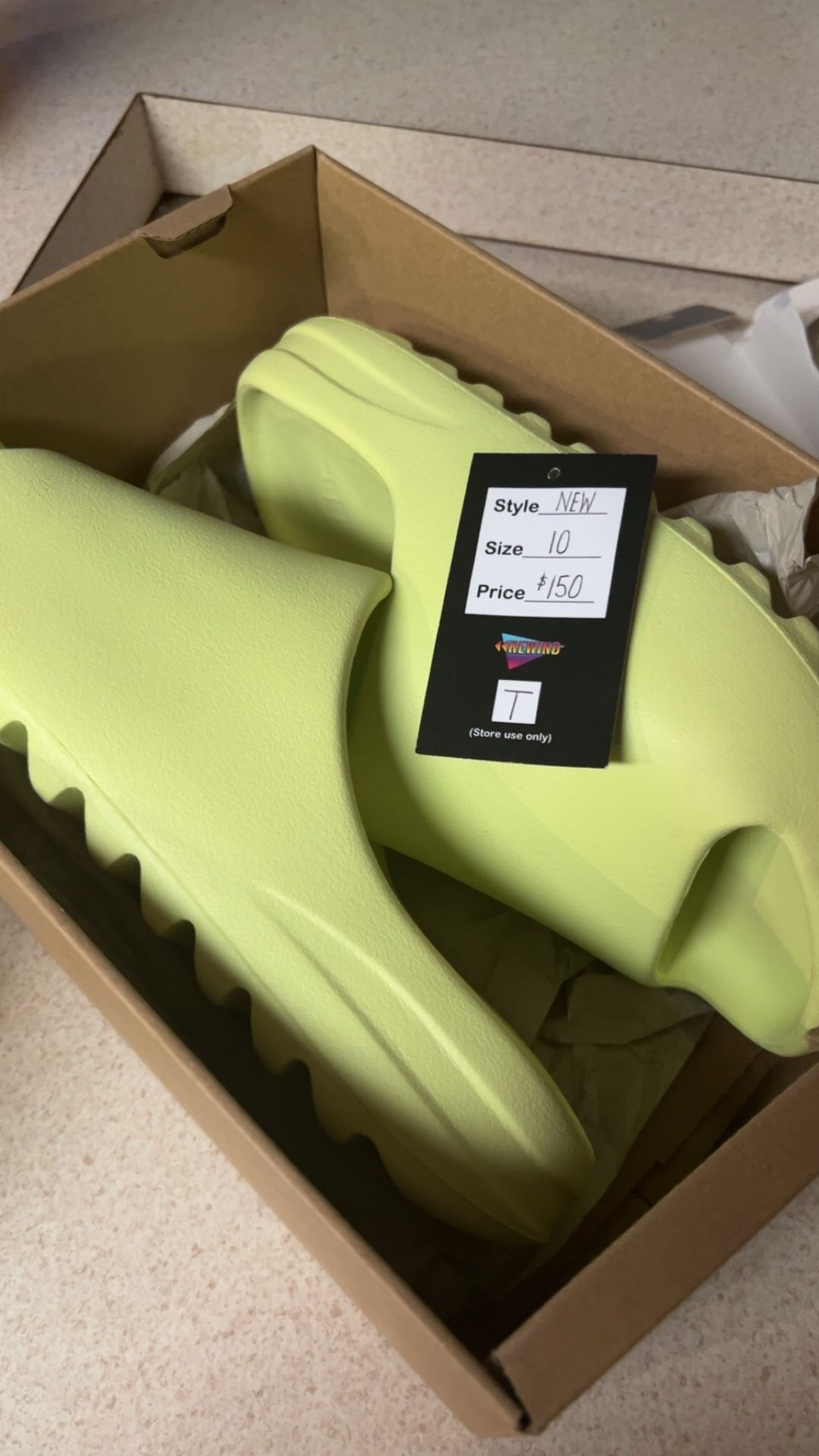 Size 10  yeezy slides