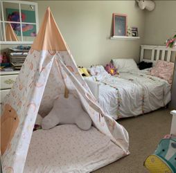Kids Rainbow Teepee Play Tent