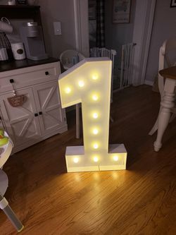 LED light up number one first birthday