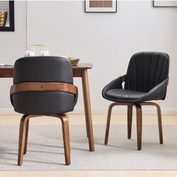 Brand New Black Leather Chairs 