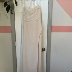 Cowl Scoop Chiffon Dress