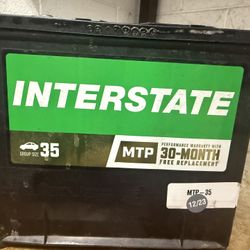 Interstate MTP-35 Car Battery – 640 CCA – Tested Good (Core Required) 