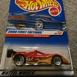 Hot Wheels 2000 First Editions #11/36 Red FERRARI 333 SP Collector #071