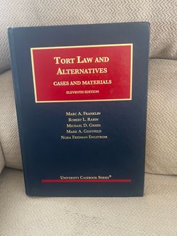 Law School Book Tort Law and Alternatives