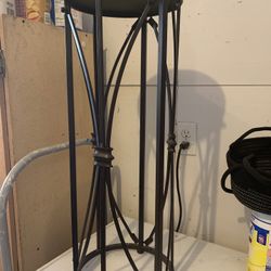 Metal Plant Stand With Wood Top