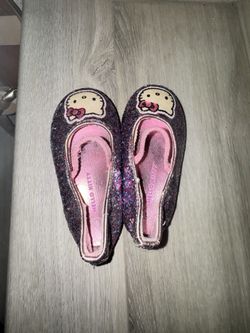 Girls toddler size 6 pink hello Kitty shoes, glitter