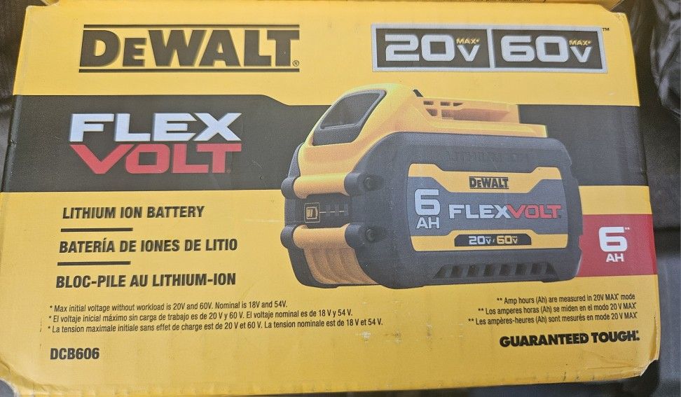 NEW FLEXVOLT 6.0Ah (100.00 FIRM)