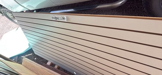 White Slat Wall w/ Hooks