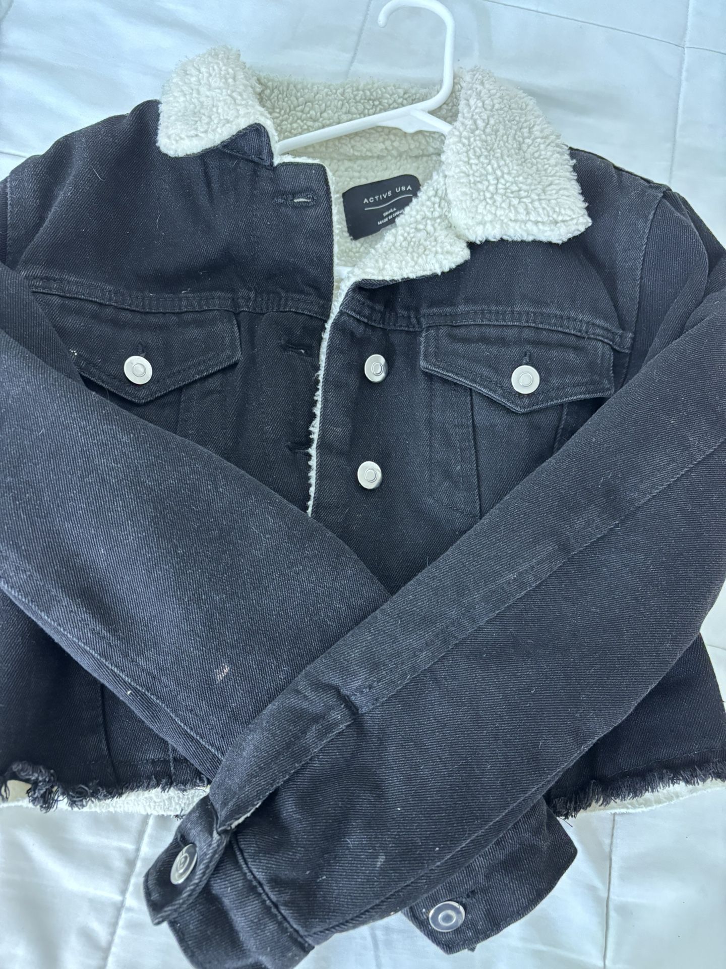 Black Fur Jean Jacket 
