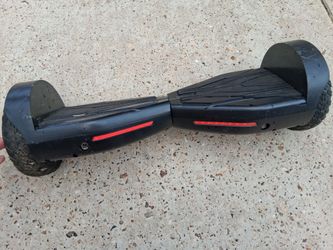 Black Off-Road Hoverboard with Red LED Lights