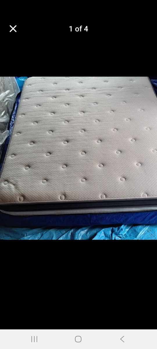 Wayfair - Wayfair Sleep 14" Plush Cooling Gel Hybrid Mattress, Queen, Gray Waves, W0058344