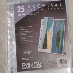 Print File Premium Archival Album Page for Four 4x12" APS Prints, 8 mil, 25 Pack, Clear-B0025UJ3QU