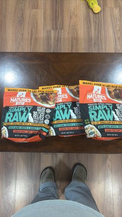 Natures, diet, simply raw, three bags