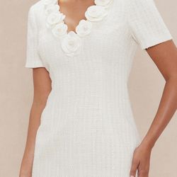 Floral Tweed Mini Dress