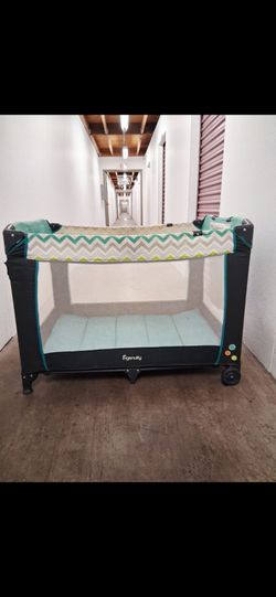 Baby playpin with carrie bag pickup 2-11 pm rainbow/charleston cash only read description