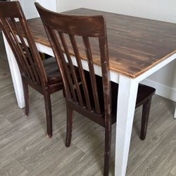 Wooden Table With 4 Wooden Chairs