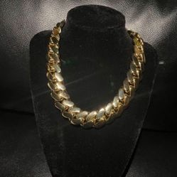 20mm Miami Cuban Link Gold Plated Chain Necklace 18k & 14k Crab Old School Regular Lock