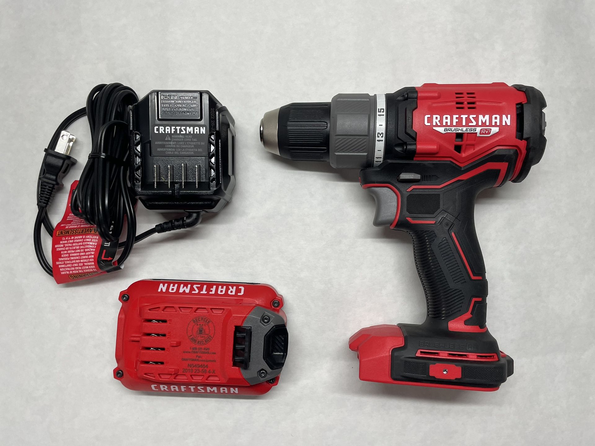 CRAFTSMAN V20 RP 20-volt Max 1/2-in Keyless Brushless Cordless Drill 