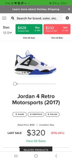 Jordan 4 Motorsports size 12.5