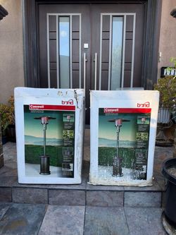 Bond Stainless Steal Propane Patio Heater lot of 2, 400 sq ft., 46,000 BTU, NEW IN BOX