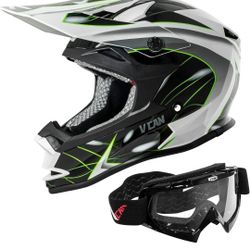 VCAN VX38 Adults ATV Motorcross Offroad Dirt Bike Motorcycle Downhill Helmet with Goggle DOT Approved

New