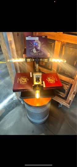 Industrial steampunk custom cigar box lamp