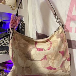 pink coach vintage bag