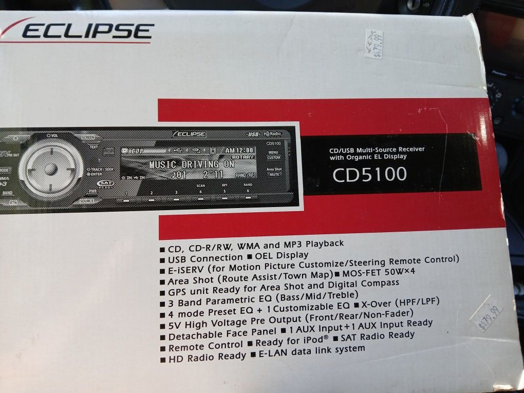 Brand New Eclipse Cd Radio Very Nice Unit $200fir. Price Pickup Only Serious Buyers Please Yes It Is Avaliable