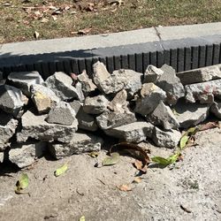 Free rocks / Broken Cement To Use As Base For New Concrete Saving Money On Bags Of Cement