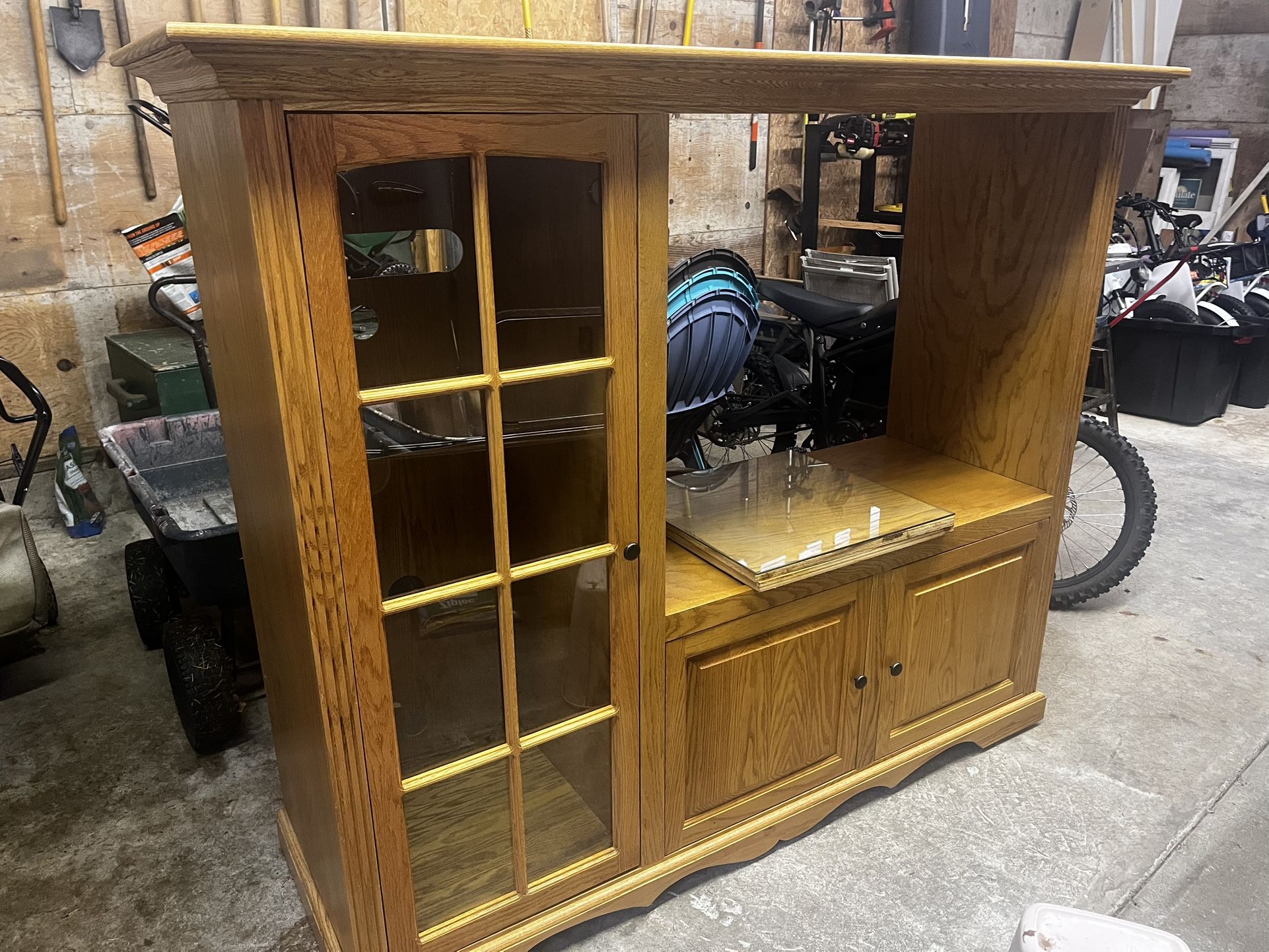 Oak Tv Media  cabinet