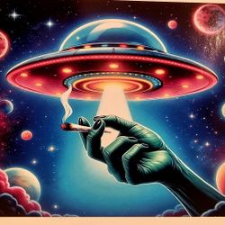 Hip AlienMarijuana Decal