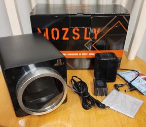 MOZSLY Watch Winder for Automatic Watch with Quiet Motor Black Leather - NEW