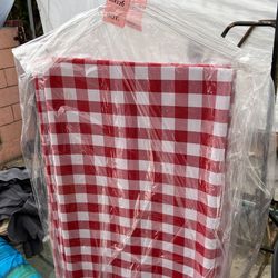 60x126 Checkers Red And White