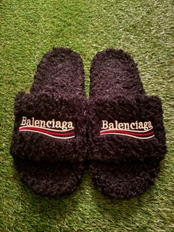 Black Balenciaga Slides