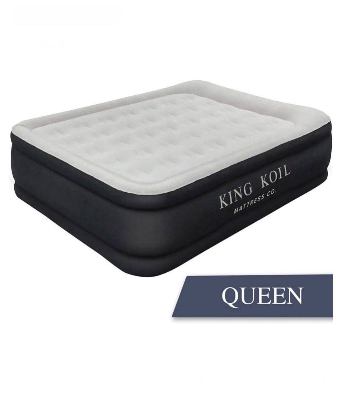 King Koil Air Mattress Queen with Built-In Pump, 20" Luxury Pillow Top Inflatable Airbed for Home, Camping, or Guests - Adjustable Firmness, Slip-Resi