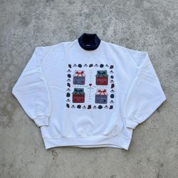 Vintage 90’s Gopher Sport Blueberry Strawberry Raspberry Jam  Embroidered Grandma Turtleneck Sweater