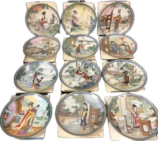 Set Of 12 Vintage Edna Hibel Mother’s Day Collectors Plates