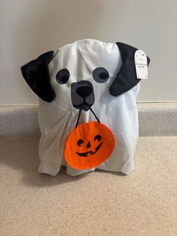Halloween Ghost Dog Decorative Pillow
