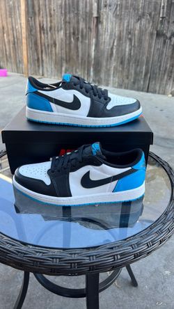 Jordan 1 Retro Low OG “Black Dark Powder Blue”