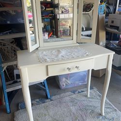 Wood Vanity mirror one piece