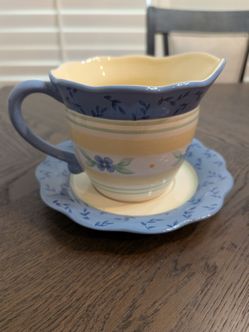 Pfaltzgraff pitcher and plate