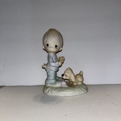 Precious Moments Boy And His Dog