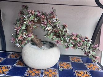 Vintage glass Chinese tree