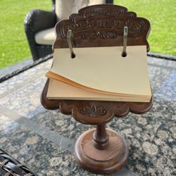 Retro Wooden Recipe Stand, Wood Recipe Lecturn, Flip Recipe Card Holder, Vintage Retro Kitchen Decor