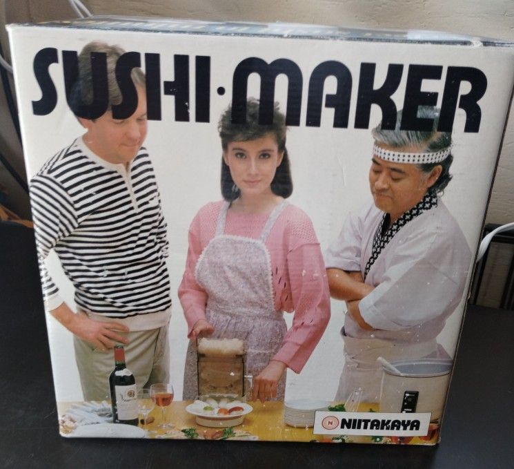 Vintage from the 1980s Hand-operated Sushi Maker With Box (Autec