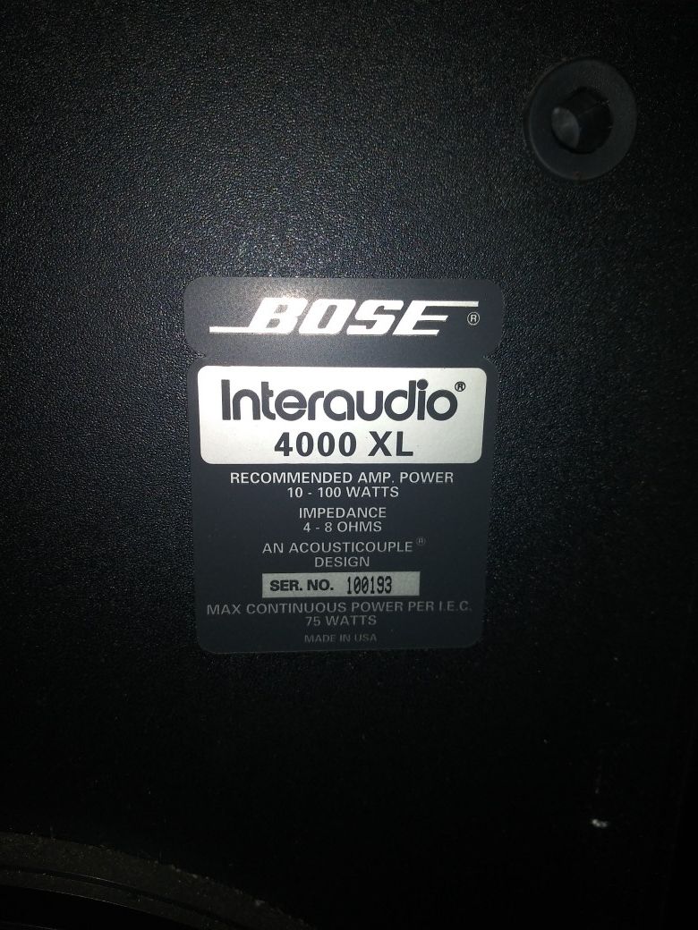 BOSE InterAudio XL Speakers