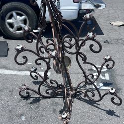 Bronze Scroll Chandelier 